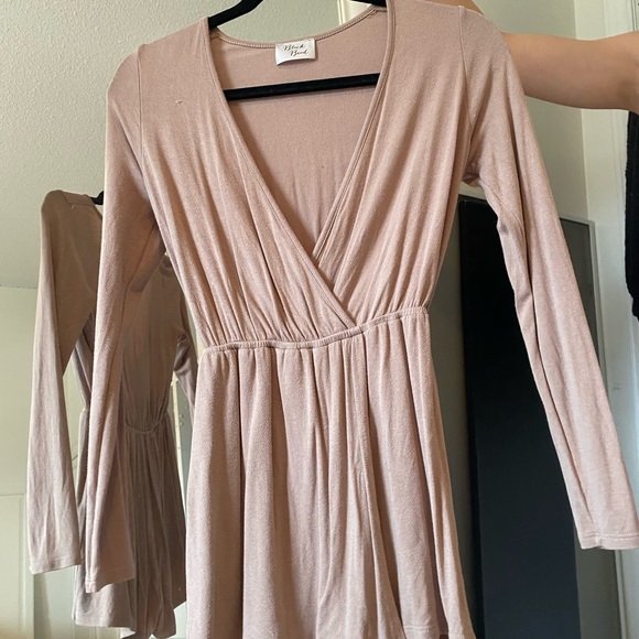 Nude long sleeve romper - Picture 2 of 2